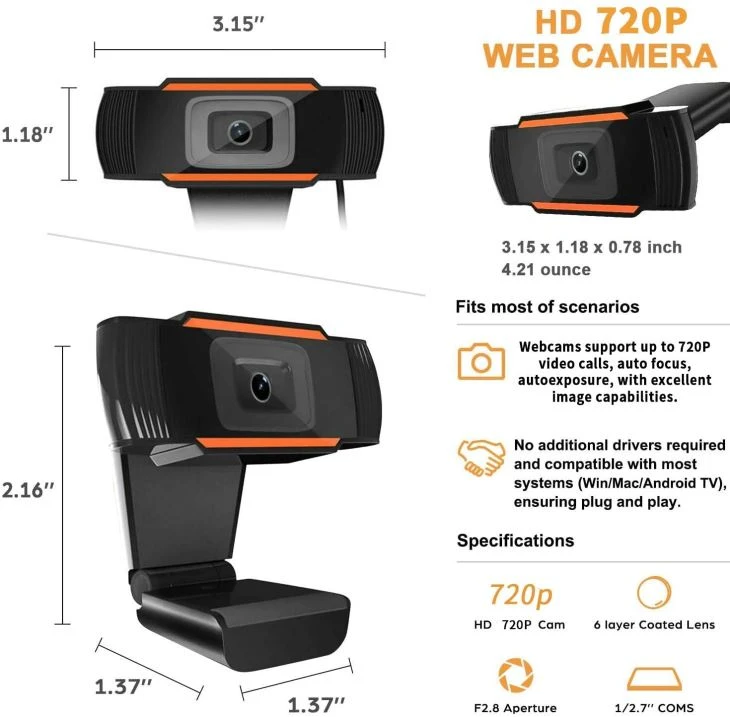 In Stock HD 720P Small WebCamera With Microphone Auto Focus USB 2.0 Smallest Webcam In Stock HD 720P Small WebCamera With Microphone Auto Focus USB 2.0 Smallest Webcam