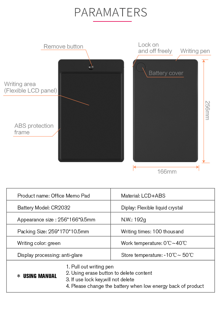 Business Memo Pads 10'' Eco-friendly